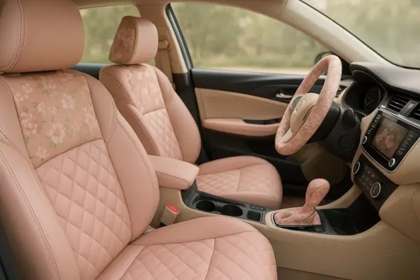 Capas femininas para personalizar o interior do seu carro com estilo e conforto.